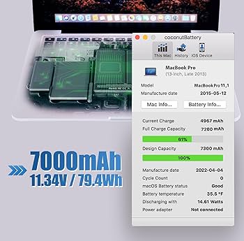 Amazon.com: SNSYIY A1502 MacBook pro Battery Replacement